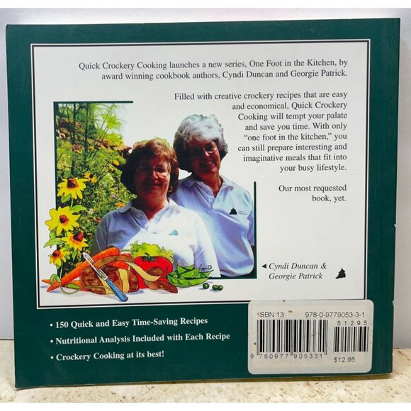 Quick Crockery Cooking Slow Cooker Recipes Cookbook Cyndi Duncan 1997 - Picture 5 of 11